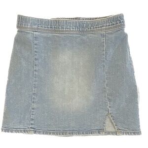 abercrombie kids Light Wash Denim Mini Pull On Skirt Size 9/10